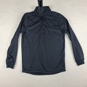 Under Armour Sweater Mens Small Black Loose Coldgear Performance Tech Golf‎
